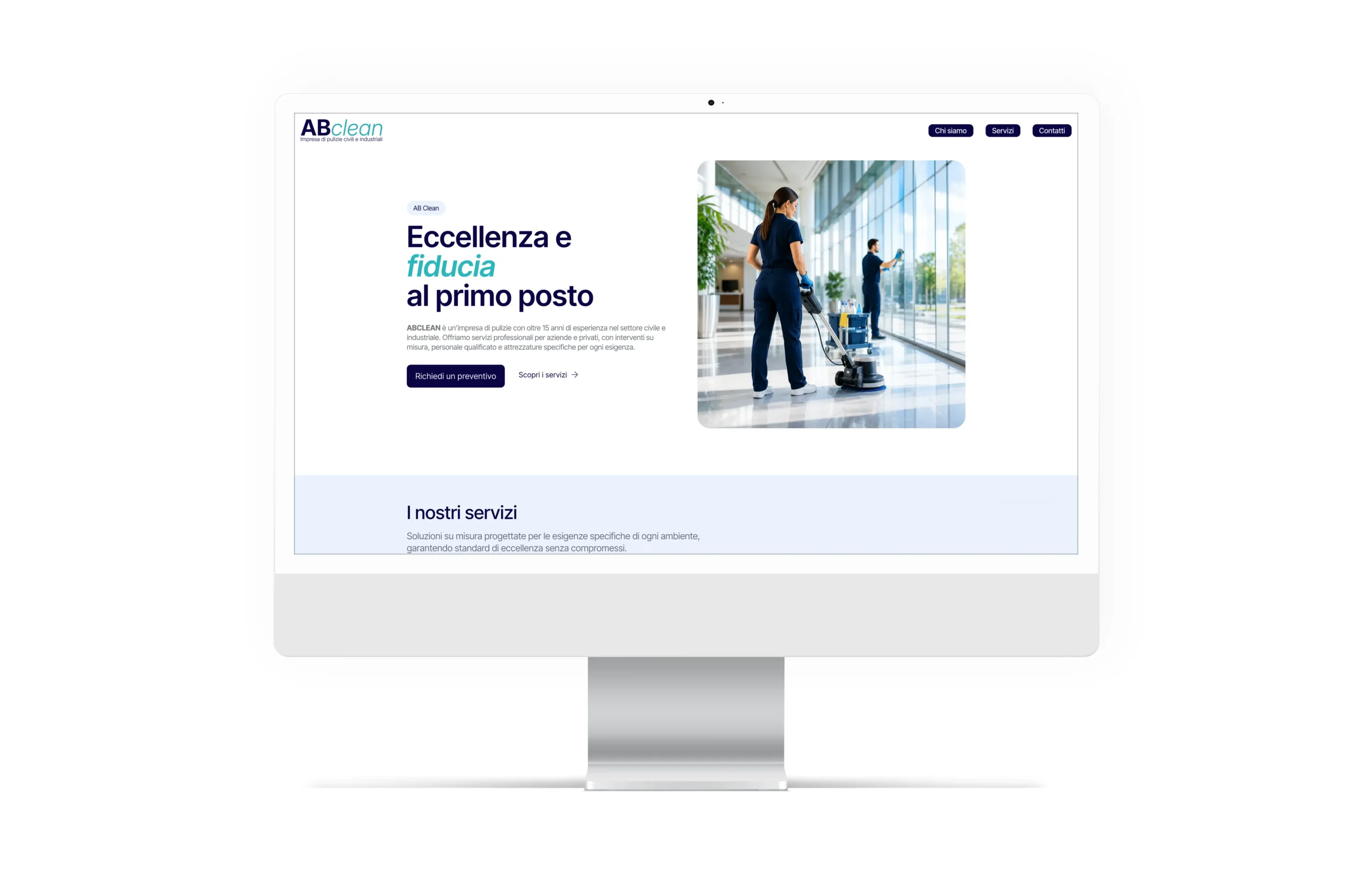 Sito web per impresa di pulizie - MB Design