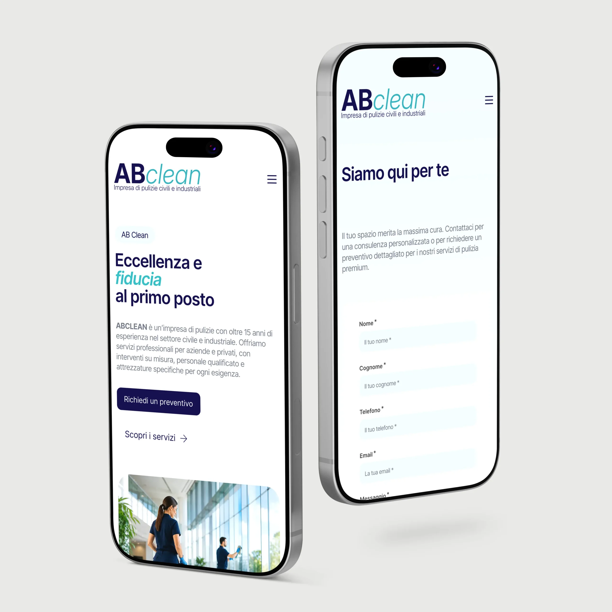 Sito web per impresa di pulizie - MB Design